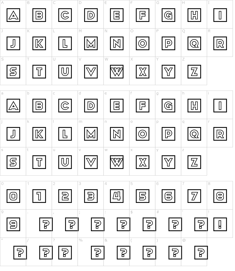 フォントの文字: Avalon Square