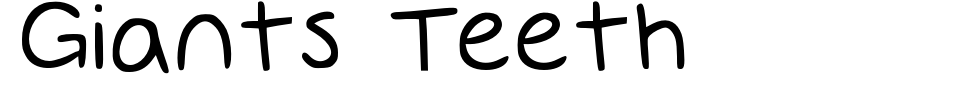 Vorschau der Schriftart - Giants Teeth