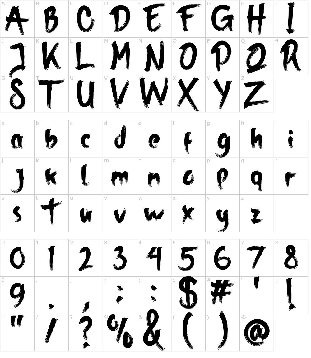 フォントの文字: Qallego