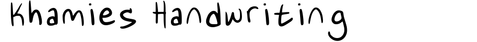 フォントプレビュー:Khamies Handwriting