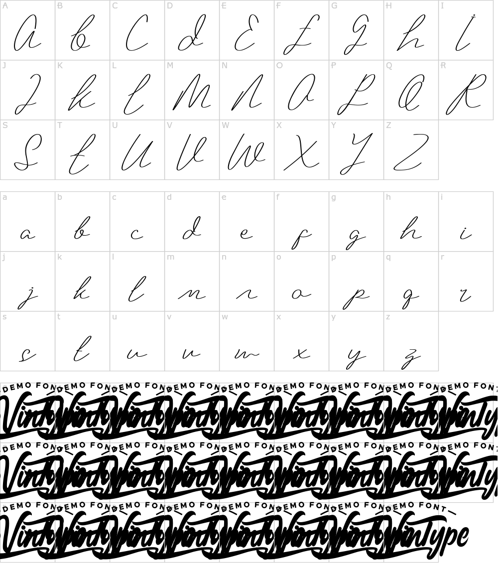 Characters: Hopeflow Font