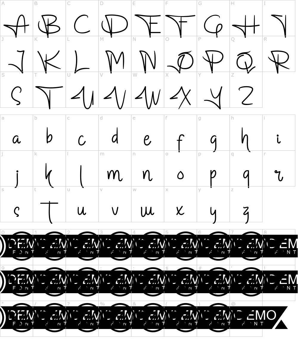 Characters: Marlinton Font