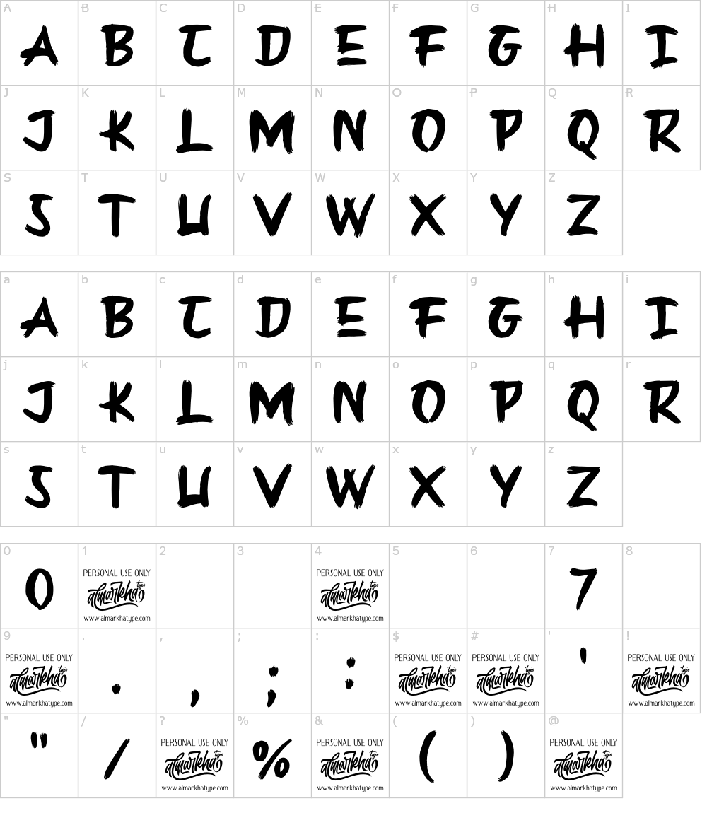 フォントの文字: Kenzomaru