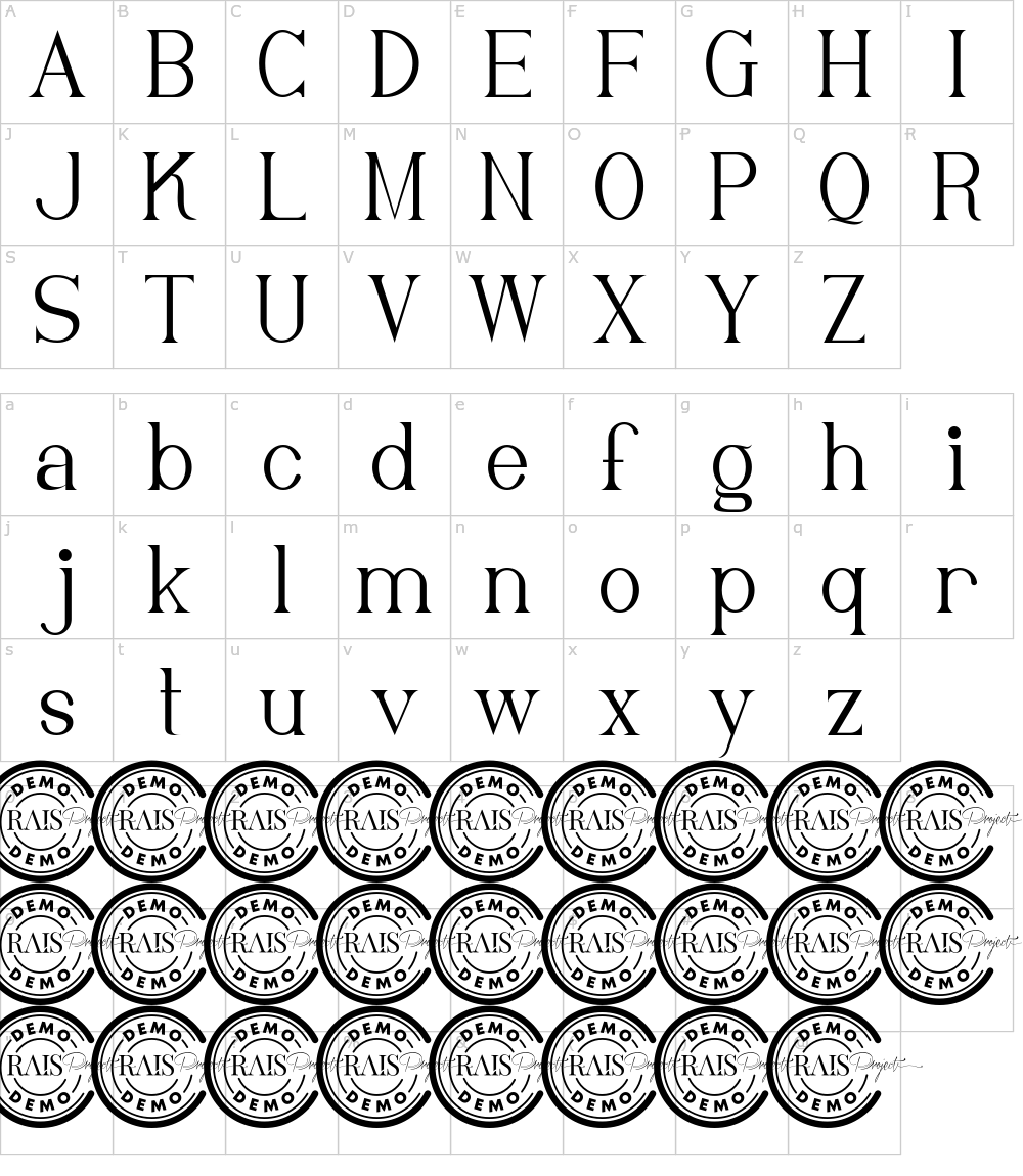 フォントの文字: Rowan Berry