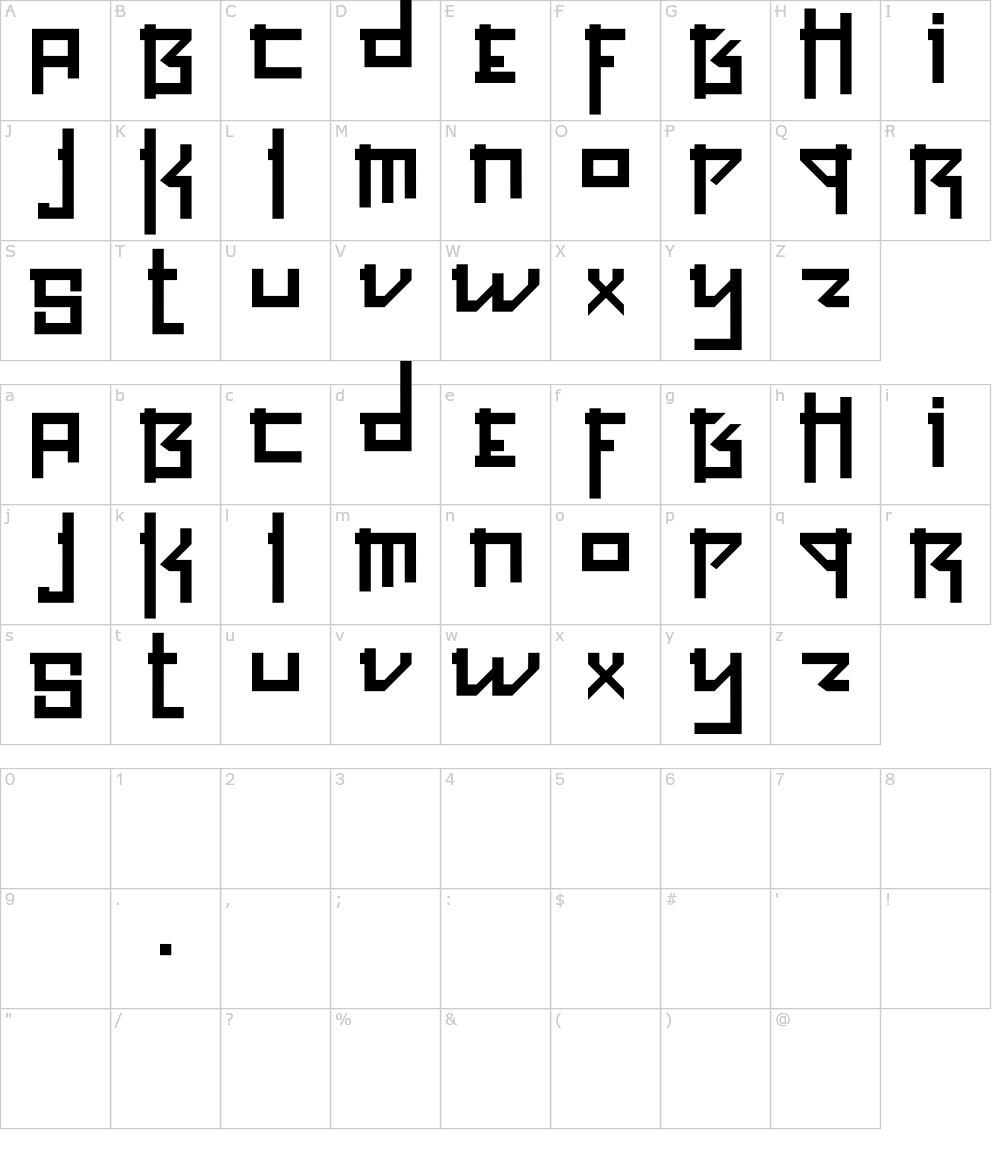 Characters: Hagane [Burak Mescioğlu] Font