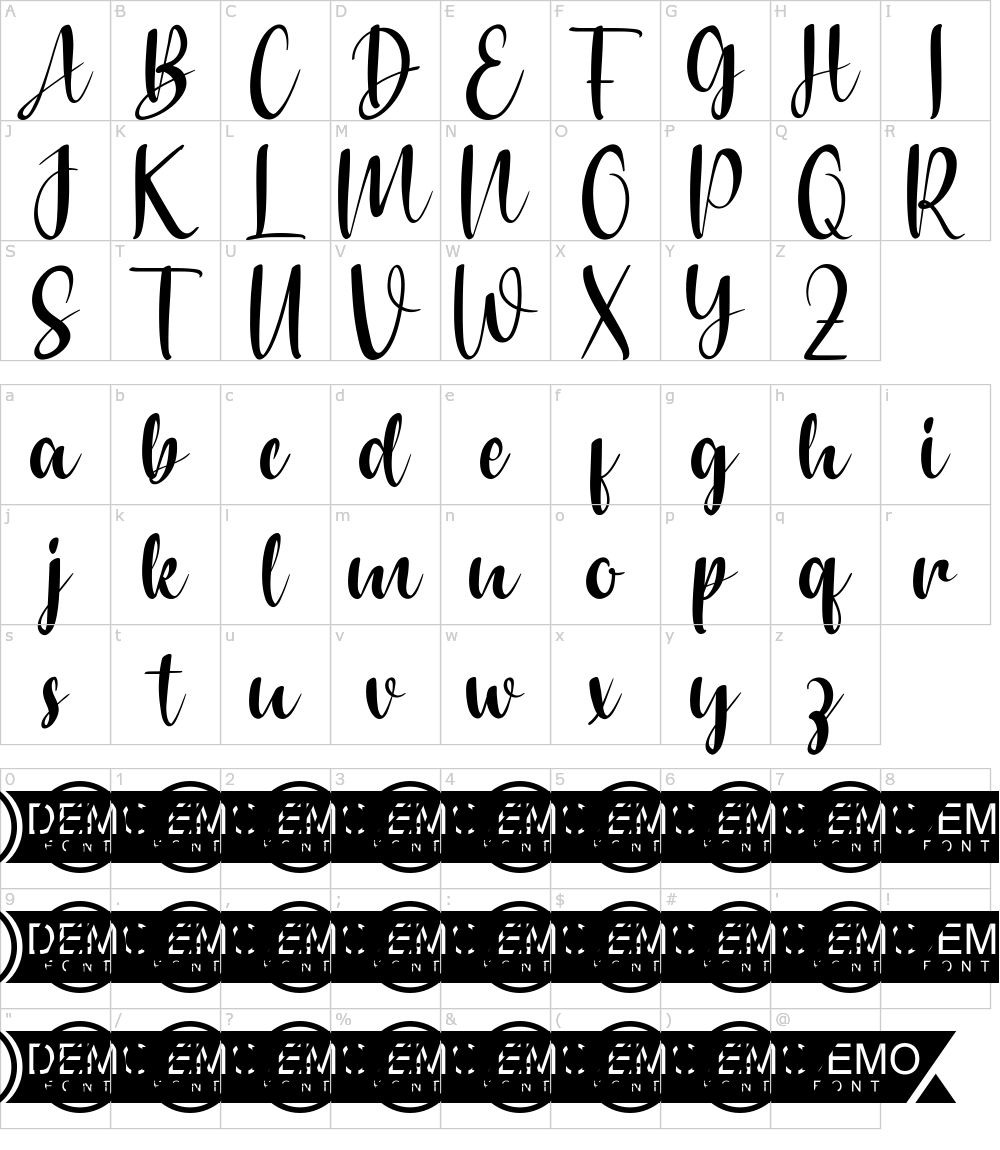 フォントの文字: Soulfully
