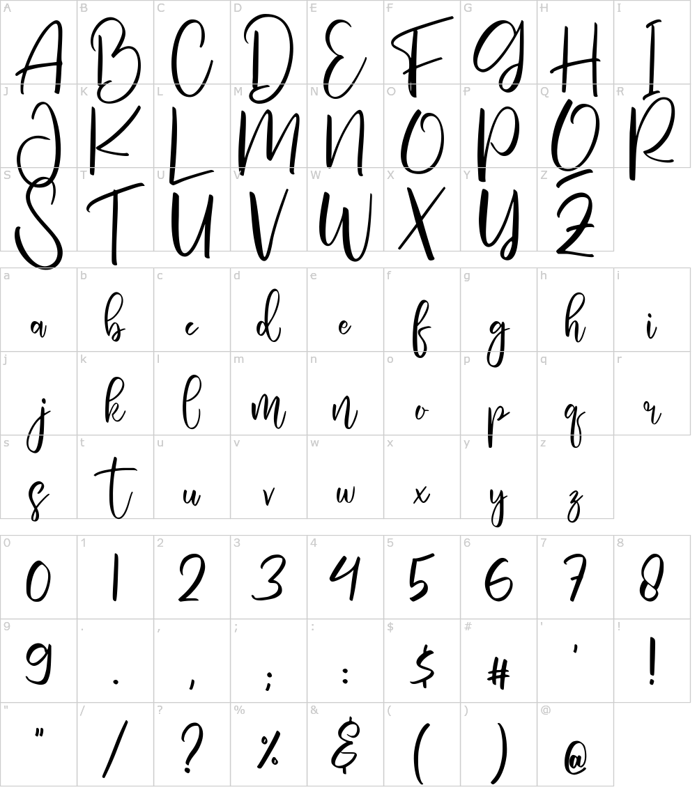 Characters: Ballines Font