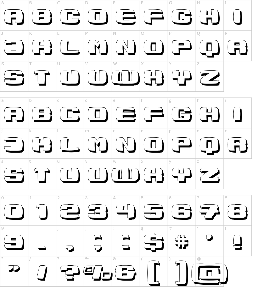 フォントの文字: Flosser