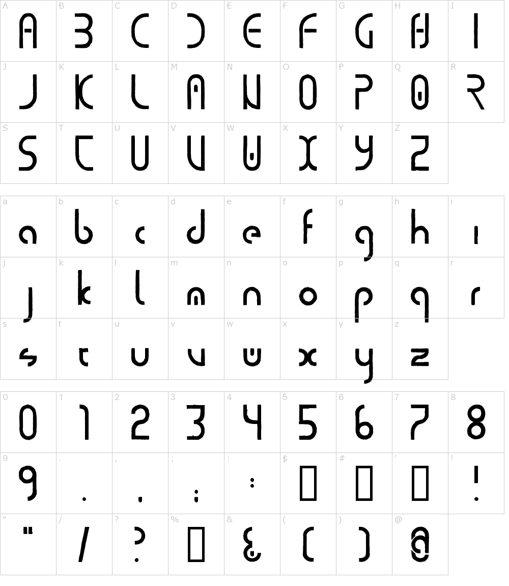 폰트 문자: Pure circles