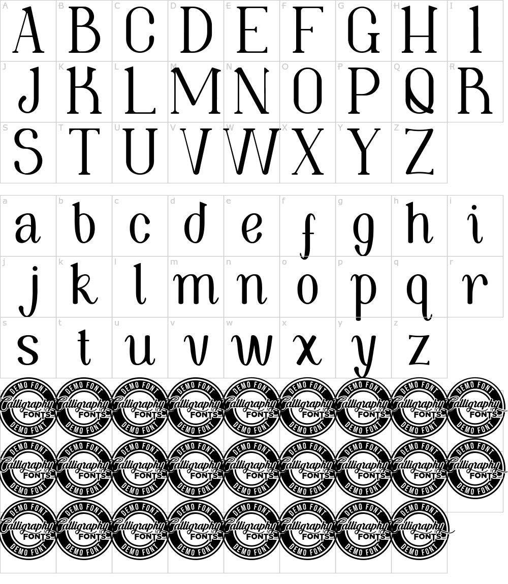 Characters: Mazy Theory Font
