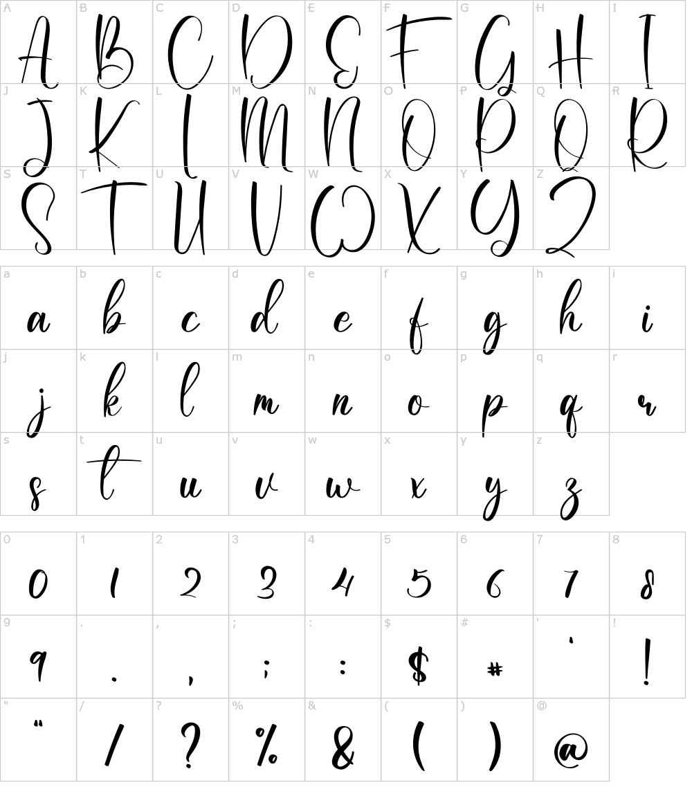 フォントの文字: Matthew Love