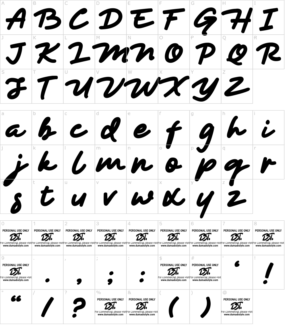 Characters: Rellbox Font