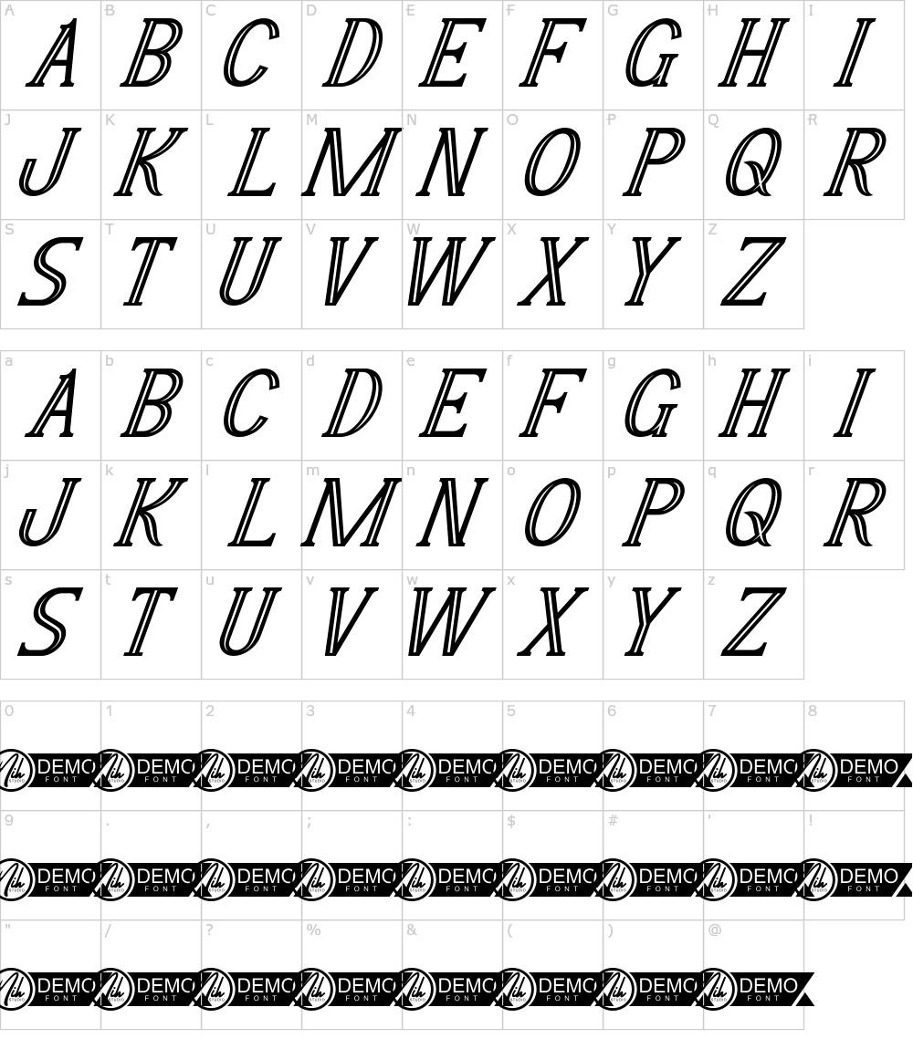 フォントの文字: Zaklady