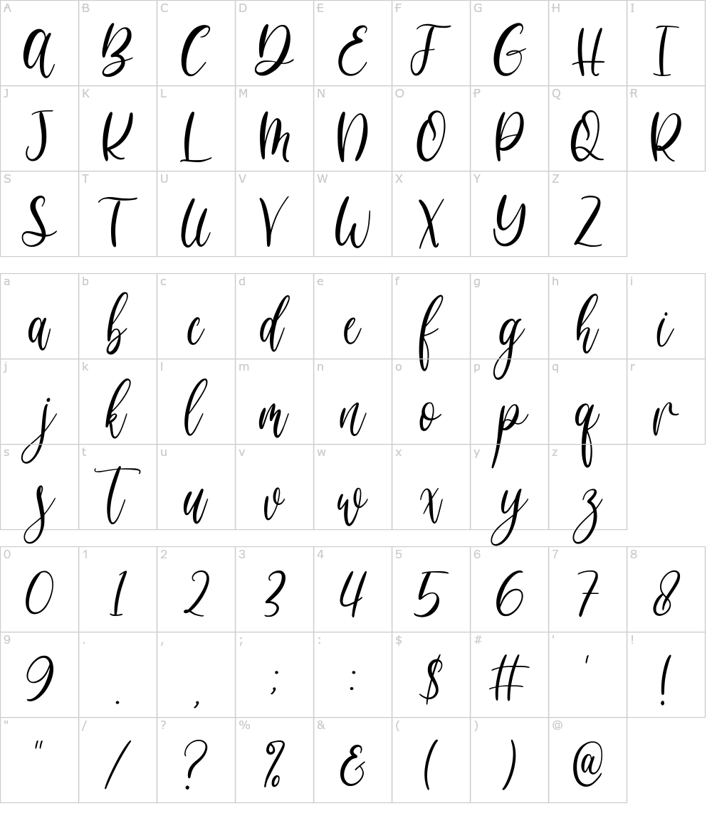 フォントの文字: Brittishfeel