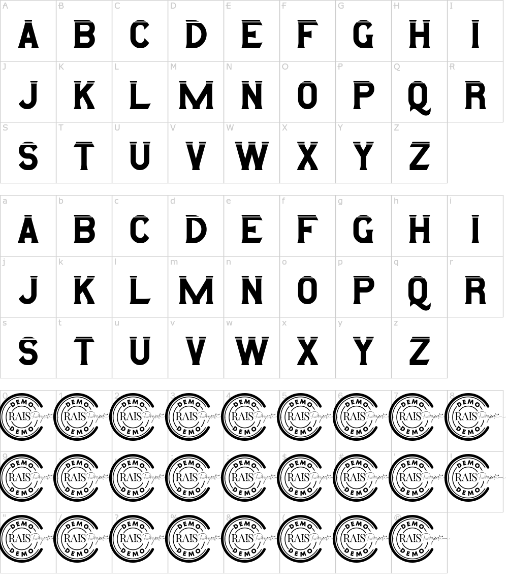 フォントの文字: George Sean