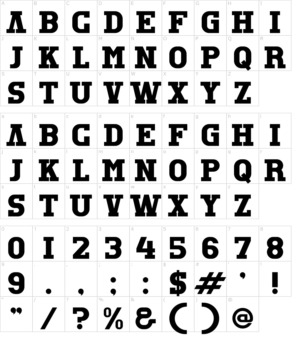 フォントの文字: Rextro