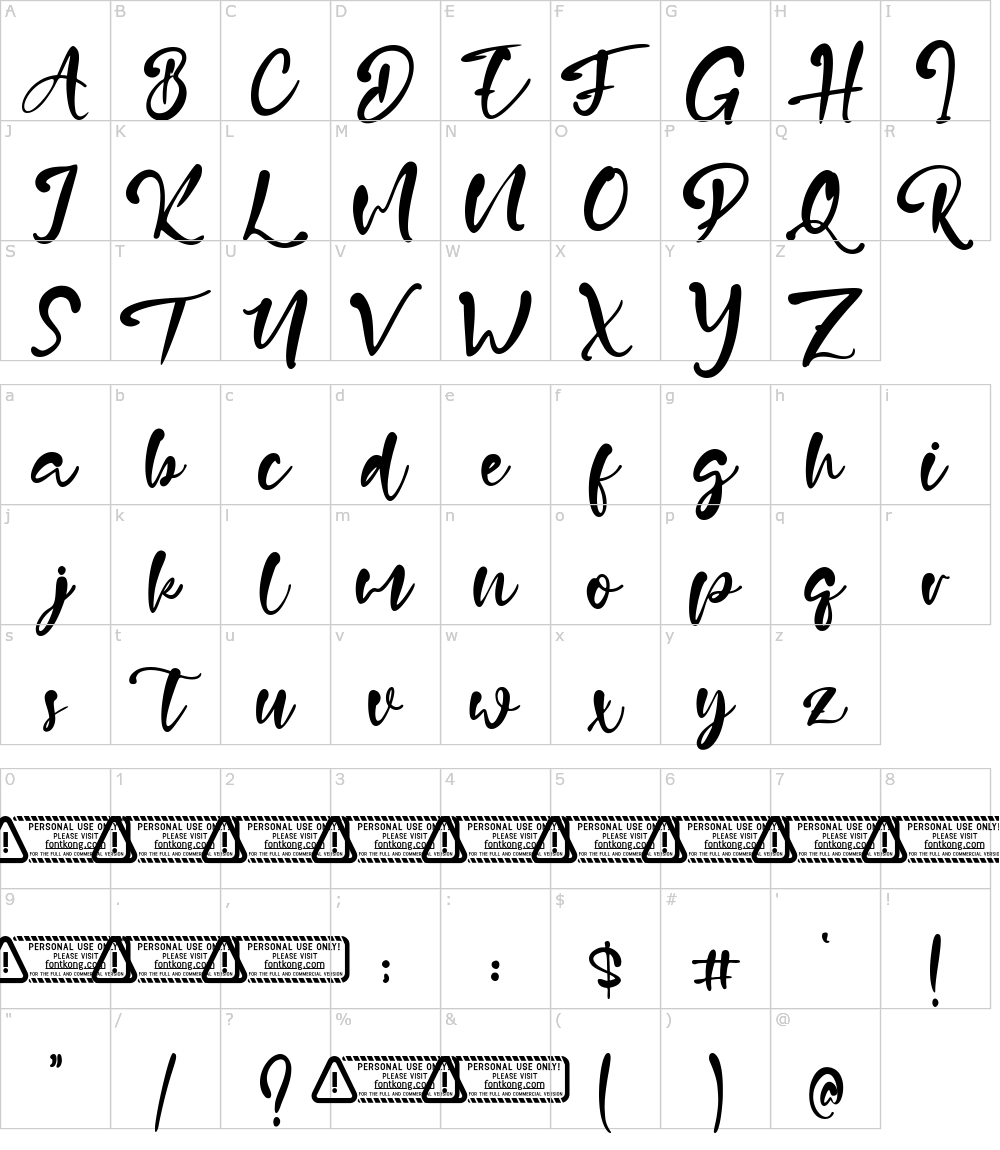 Characters: Dundleson Font