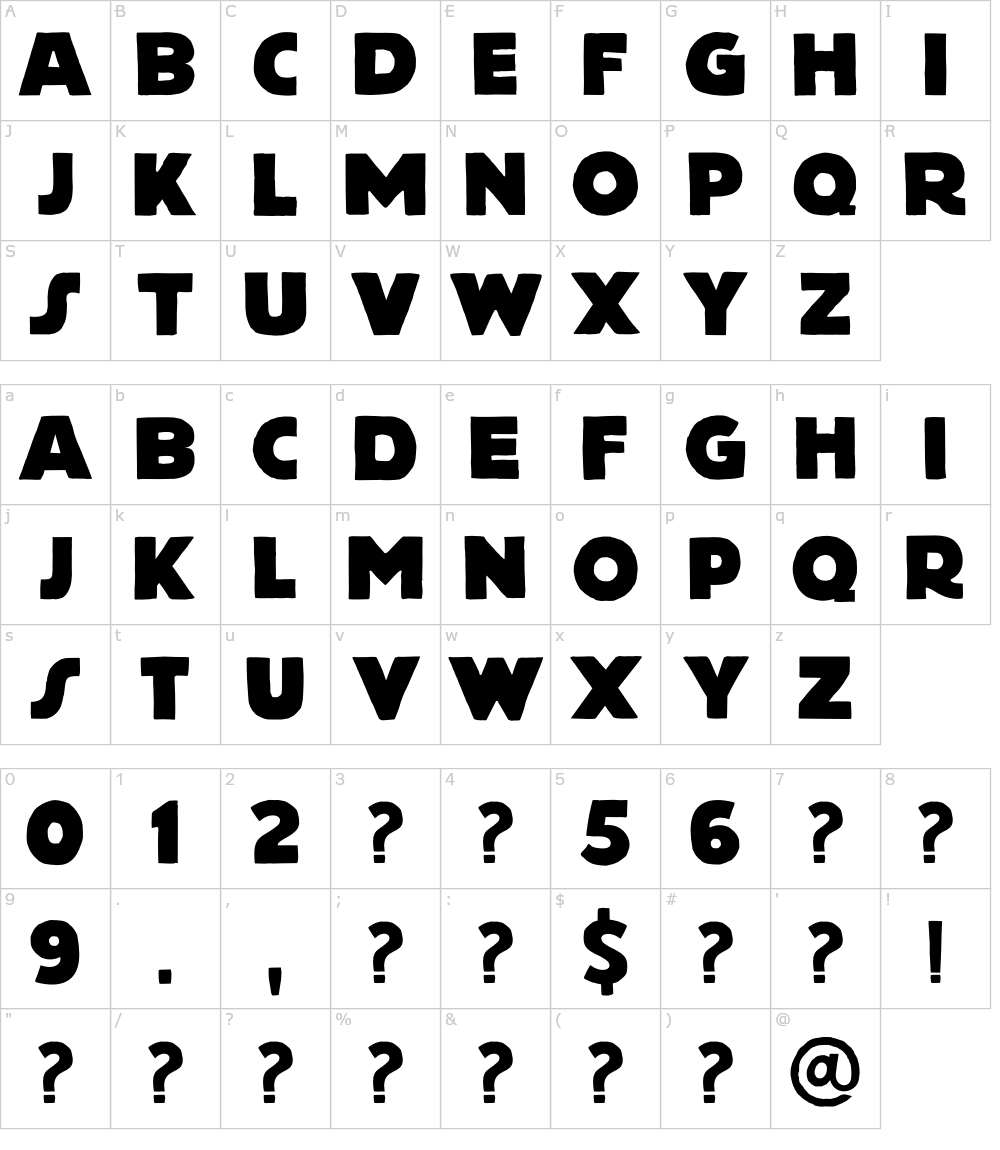 フォントの文字: Kunze