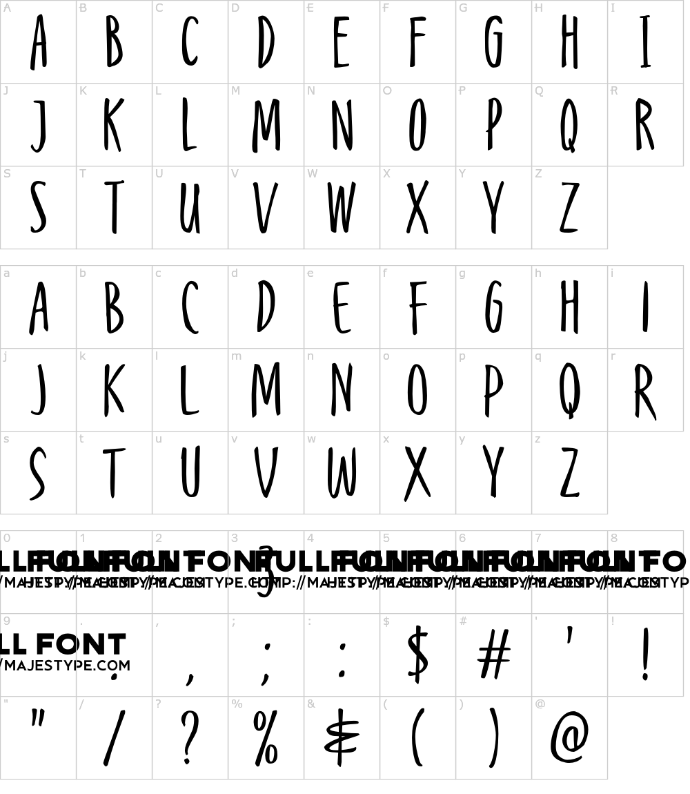 字体字符: Kobajeon