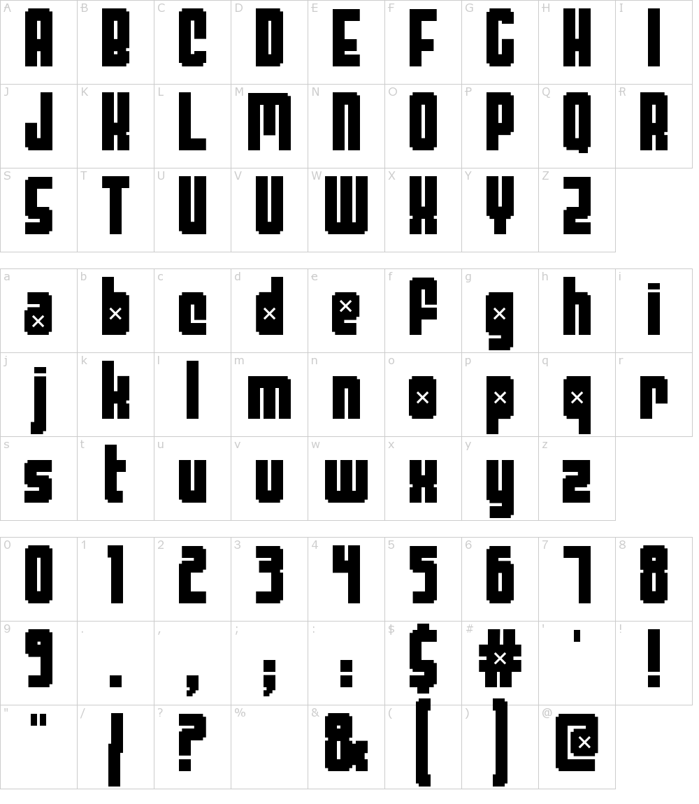 フォントの文字: Threelambda