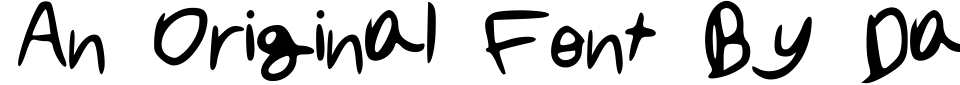Vorschau der Schriftart - An Original Font By Davi