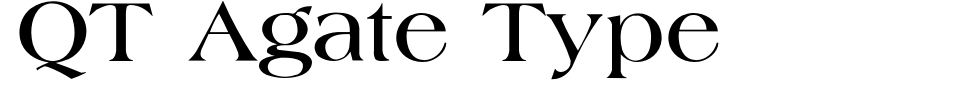 字体预览:QT Agate Type