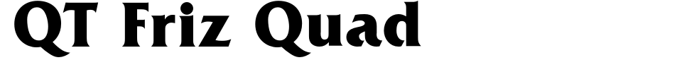 字体预览:QT Friz Quad
