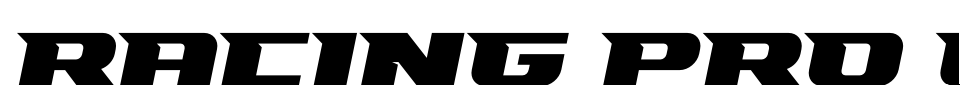 Racing Pro One Font Preview