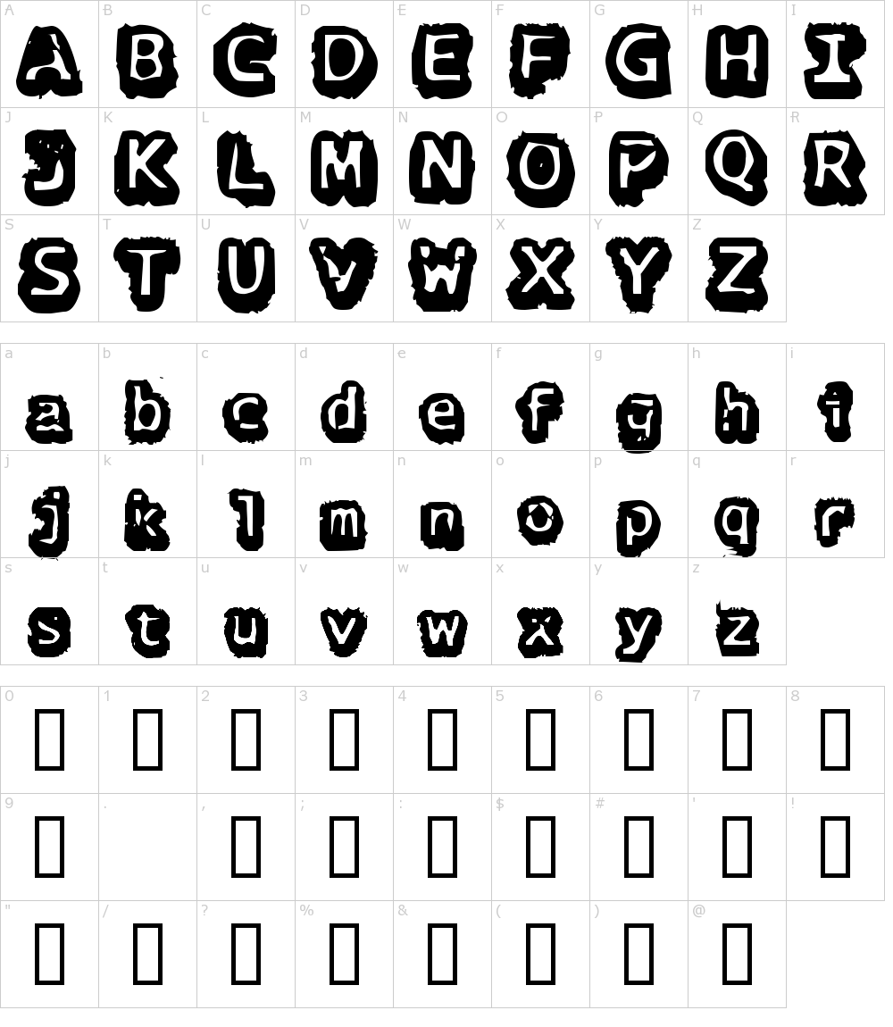 フォントの文字: There Goes the Neighborhood