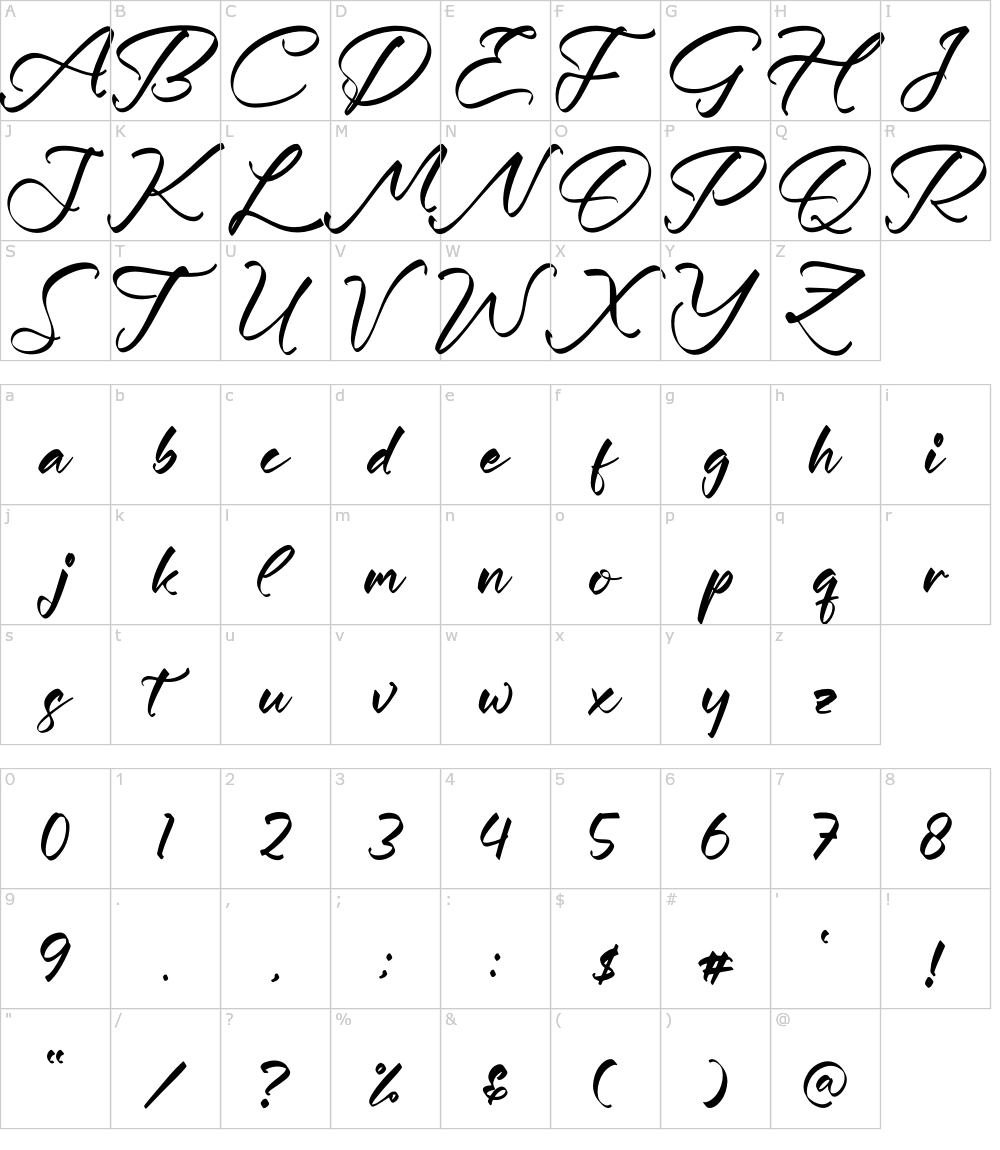 Characters: Genyallic Font