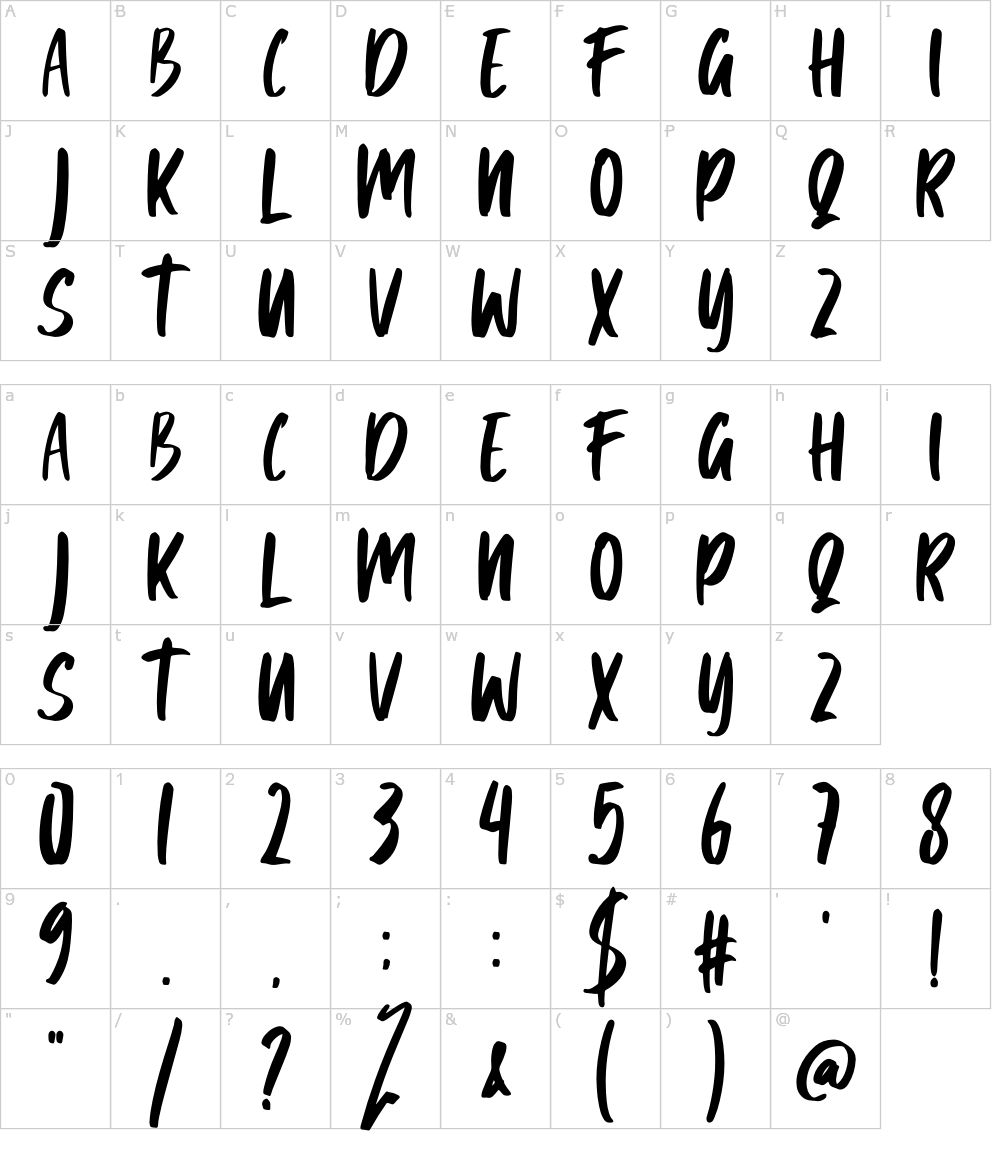Characters: Sikerly Font