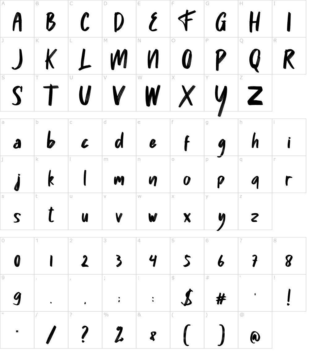フォントの文字: Sefithon