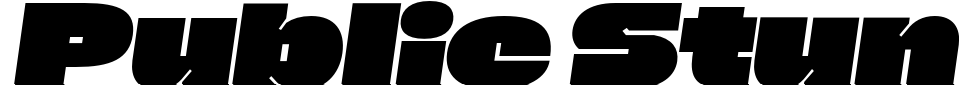 Public Stunt Font Preview
