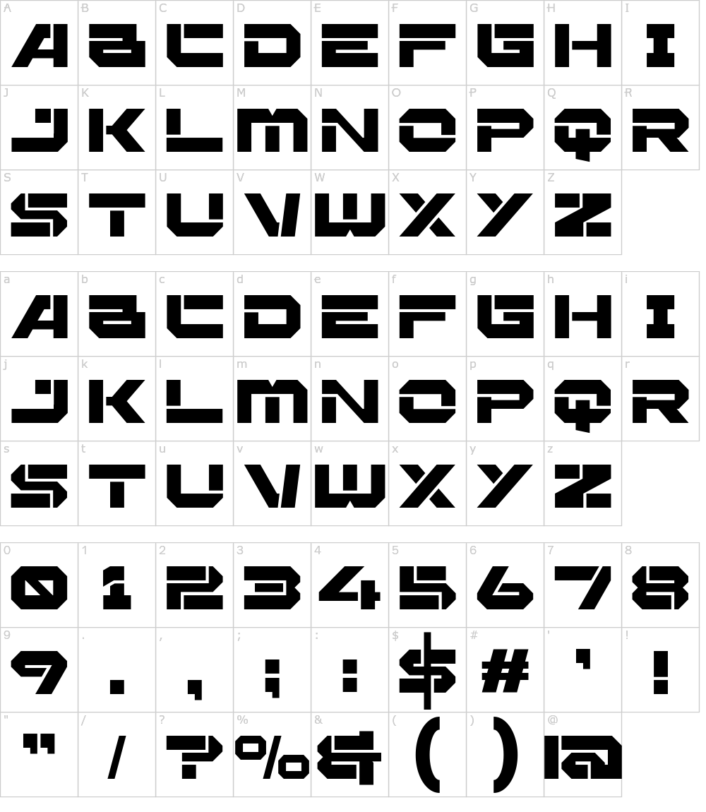 フォントの文字: Gober