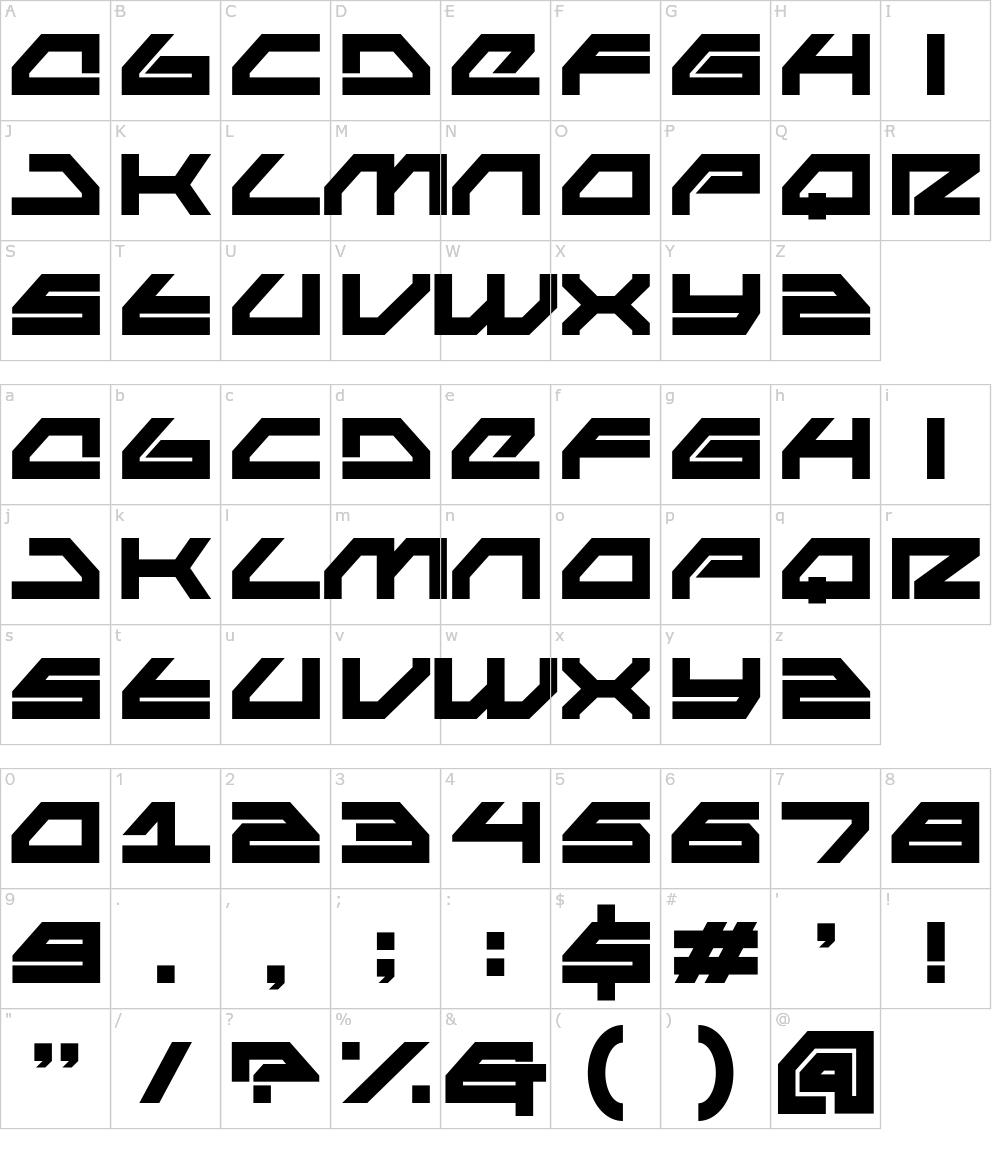 フォントの文字: Makqu