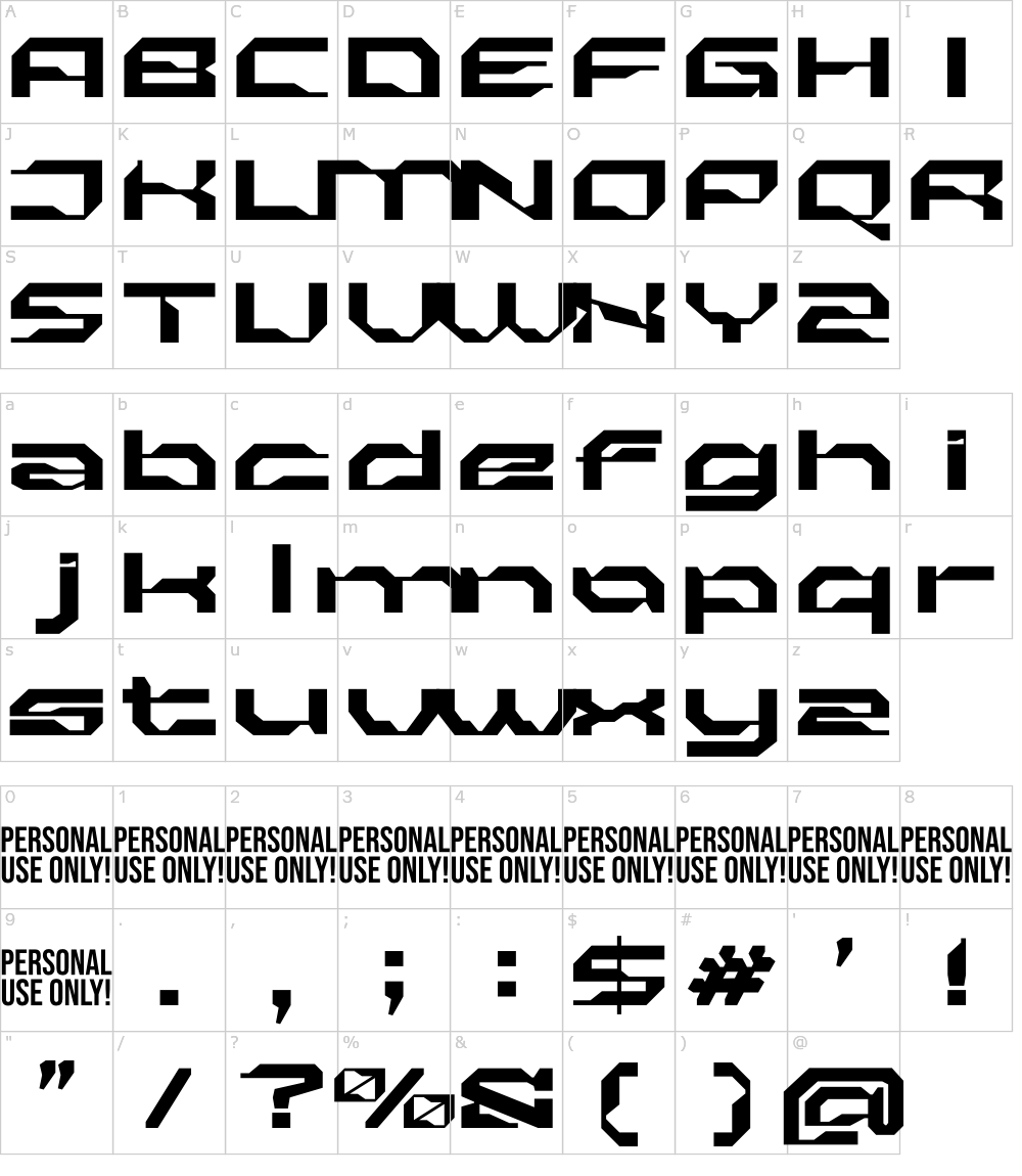 フォントの文字: Bitro