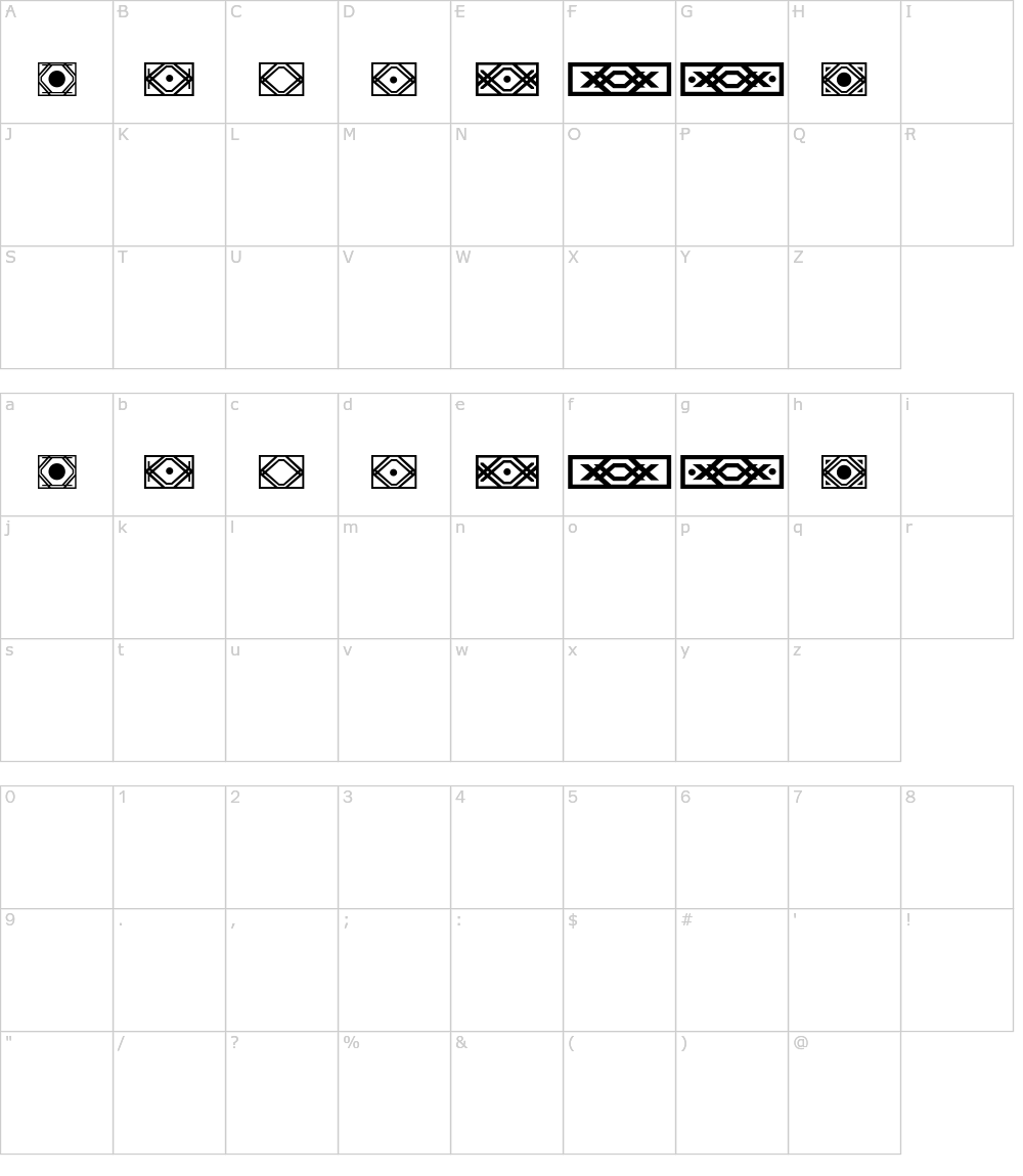 フォントの文字: VN Borders