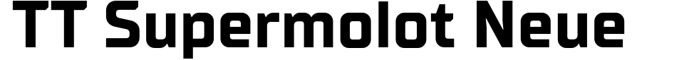 字体预览:TT Supermolot Neue