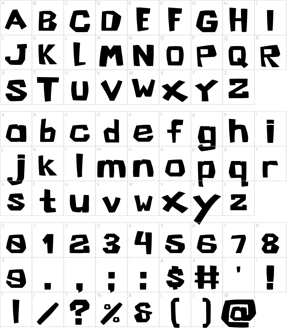 Characters: Boblox Classic Font