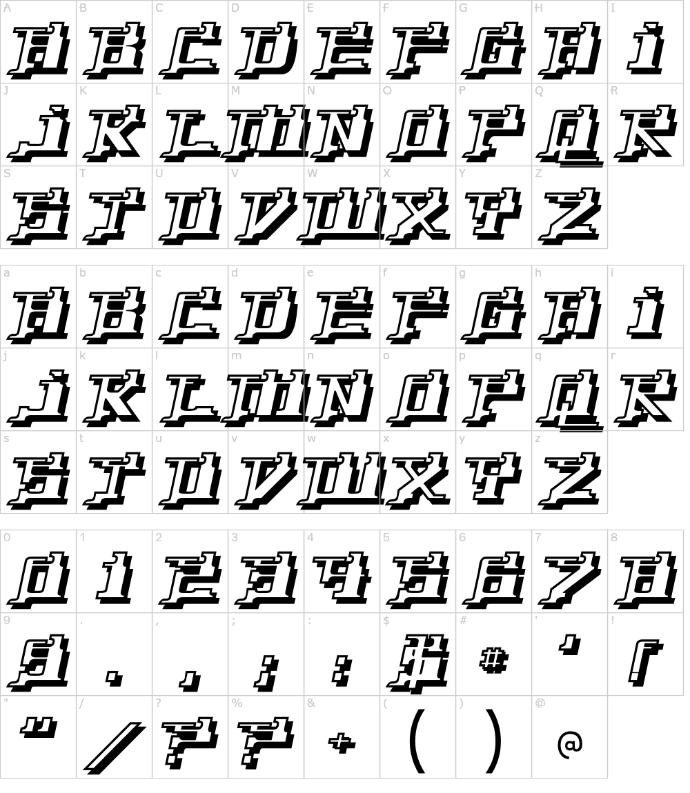Characters: Yytrium Font