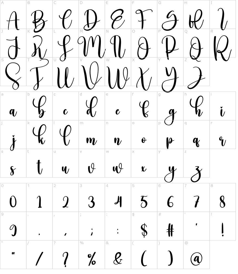 Characters: Anyone [Scratchones] Font