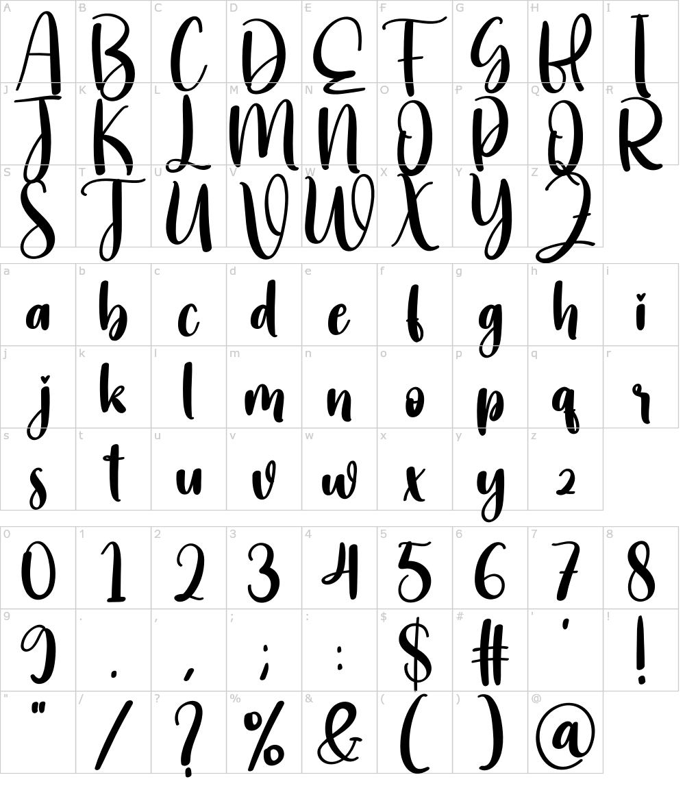 フォントの文字: Sunday [Scratchones]