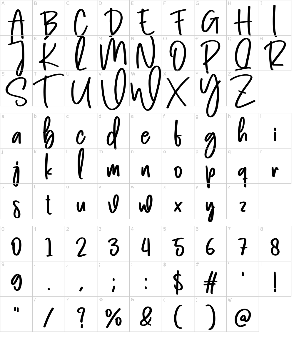 フォントの文字: Black Light [Scratchones]