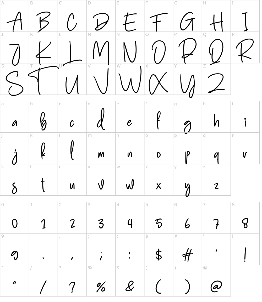 폰트 문자: Daily [Scratchones 399147]