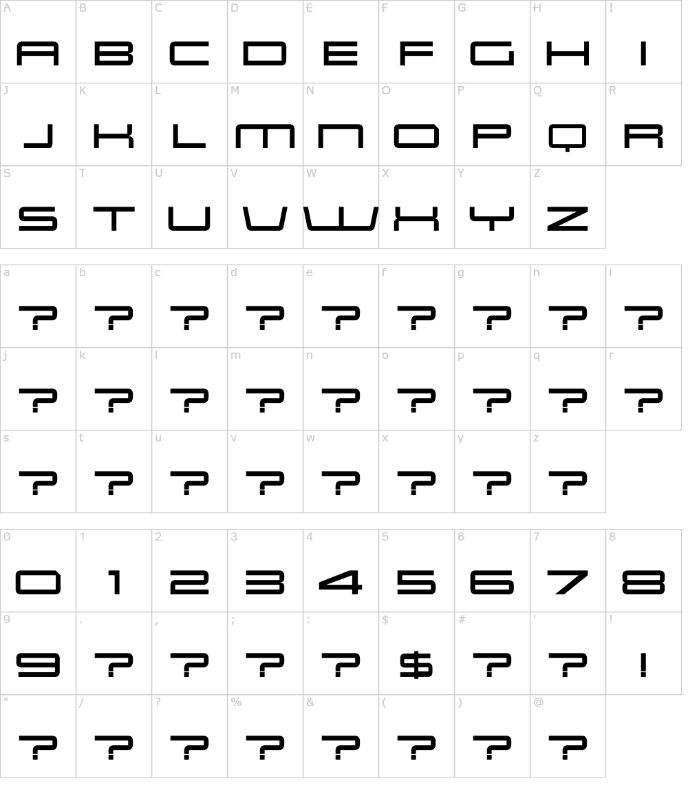 フォントの文字: Trump24