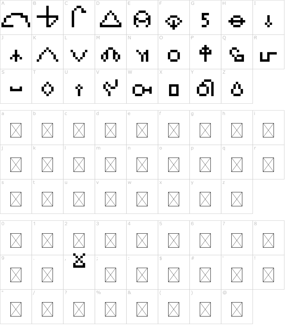 Characters: Greenbeanish Font