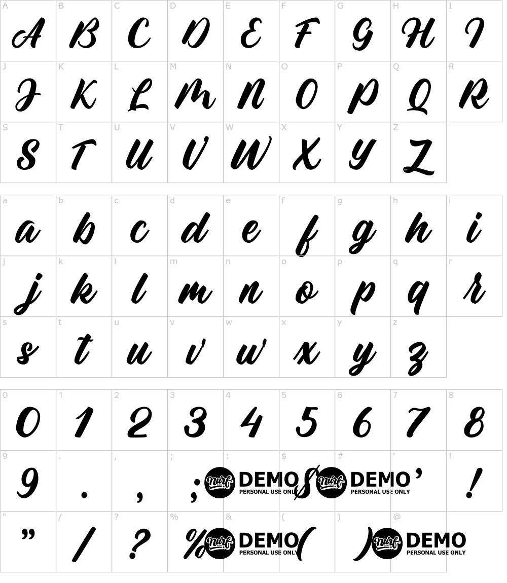 フォントの文字: Culington