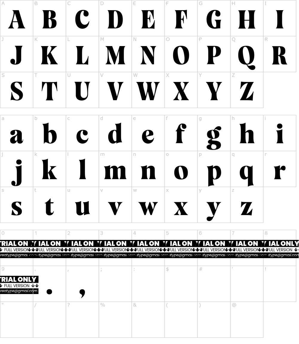 フォントの文字: Mazaeni
