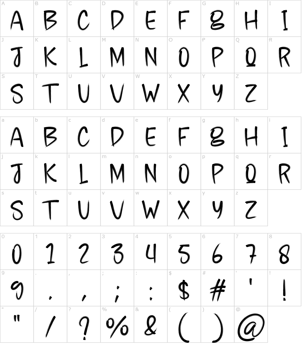 フォントの文字: There Is Ghost