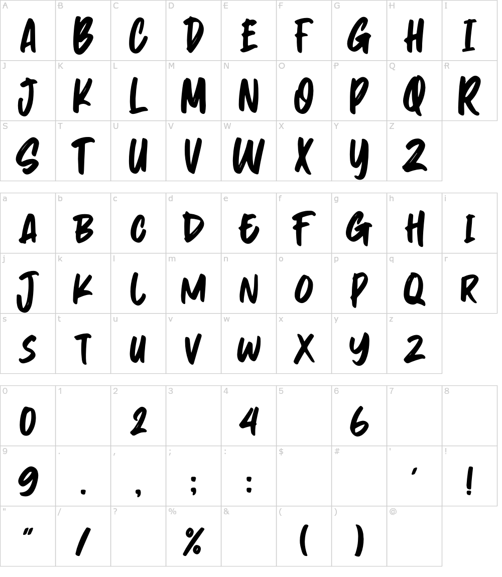 フォントの文字: Byassa